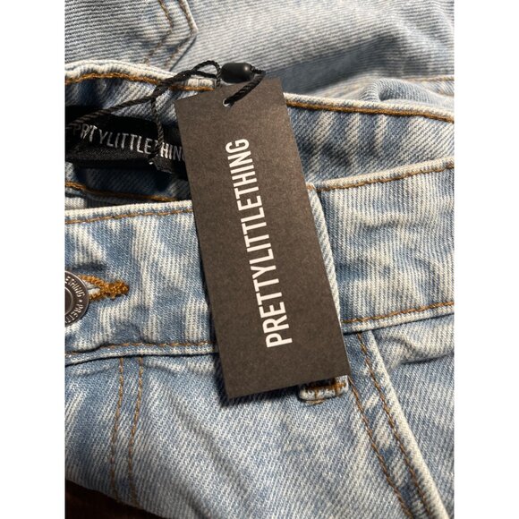 PrettyLittleThing Womens Light Blue High Rise Straight Leg Jeans US 6 UK10 - Picture 7 of 8